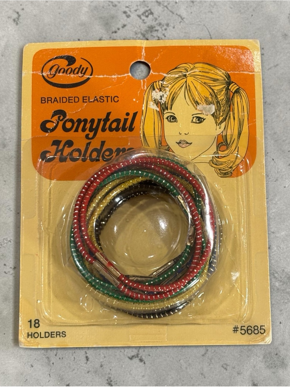 Goody Kids Braided Elastic Ponytail Holders - Red, Green, Gold, Black